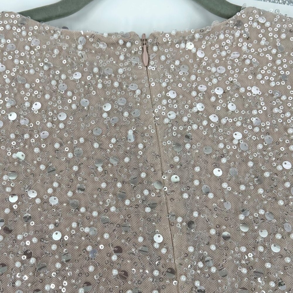NWT Nadine Merabi Maya Beaded Long Sleeve Mini Dress XL/12 - Picture 6 of 11